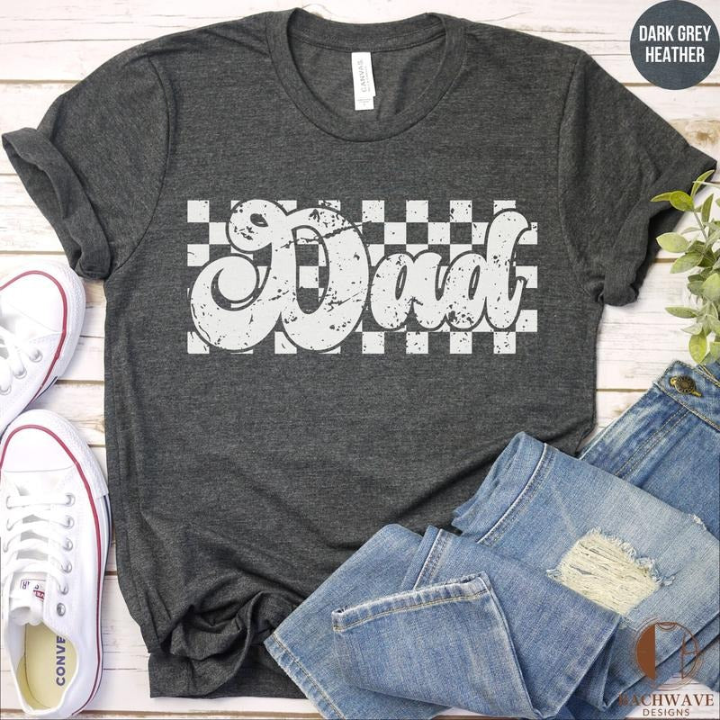 Checkered Dad Shirt Retro Dad Shirt Fathers Day Gift Dad Life Shirt Fatherhood Shirt Dad Sweatshirt Dad Gift Crewneck Sweater TK43GN