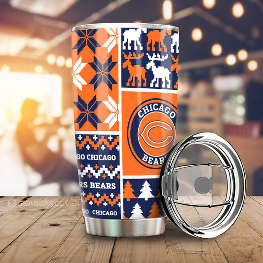 Chicago Bears Tumbler Cup Custom Ugly Style Car Accessories