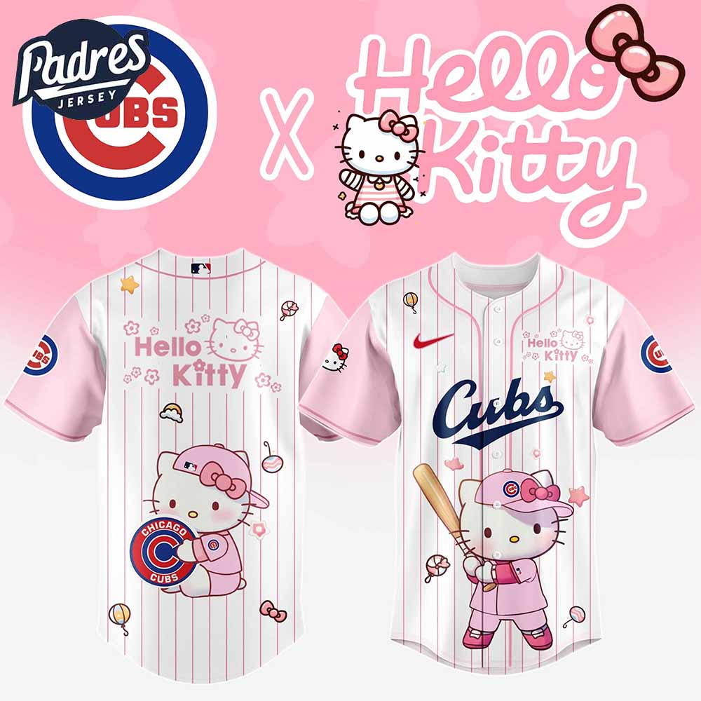 Chicago Cubs MLB x Hello Kitty New Baseball Jersey - Padres Jersey Oasis: Elevate Your Baseball Style Game