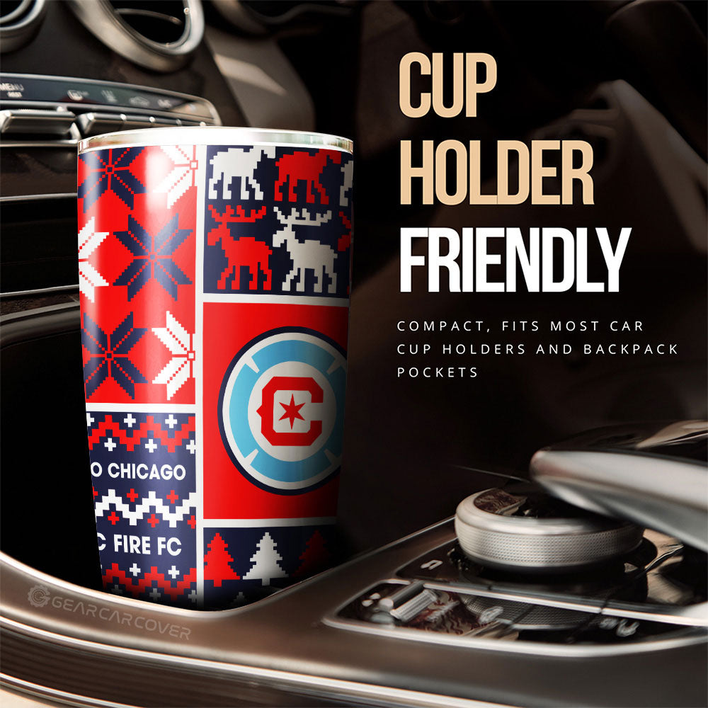 Chicago Fire FC Tumbler Cup Custom Ugly Style Car Accessories