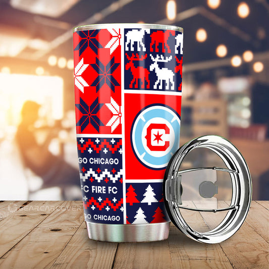 Chicago Fire FC Tumbler Cup Custom Ugly Style Car Accessories