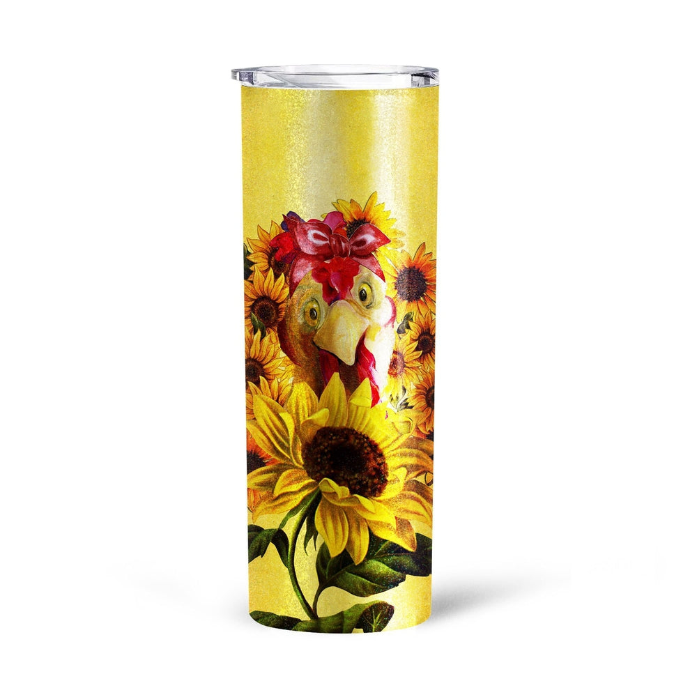 Chicken Sunflower Custom Tall Tumbler Cup Custom Accessories