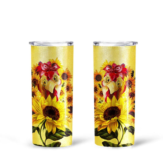 Chicken Sunflower Custom Tall Tumbler Cup Custom Accessories
