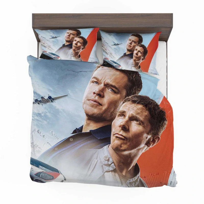 Christian Bale Matt Damon in Ford v Ferrari Film Bedding Set