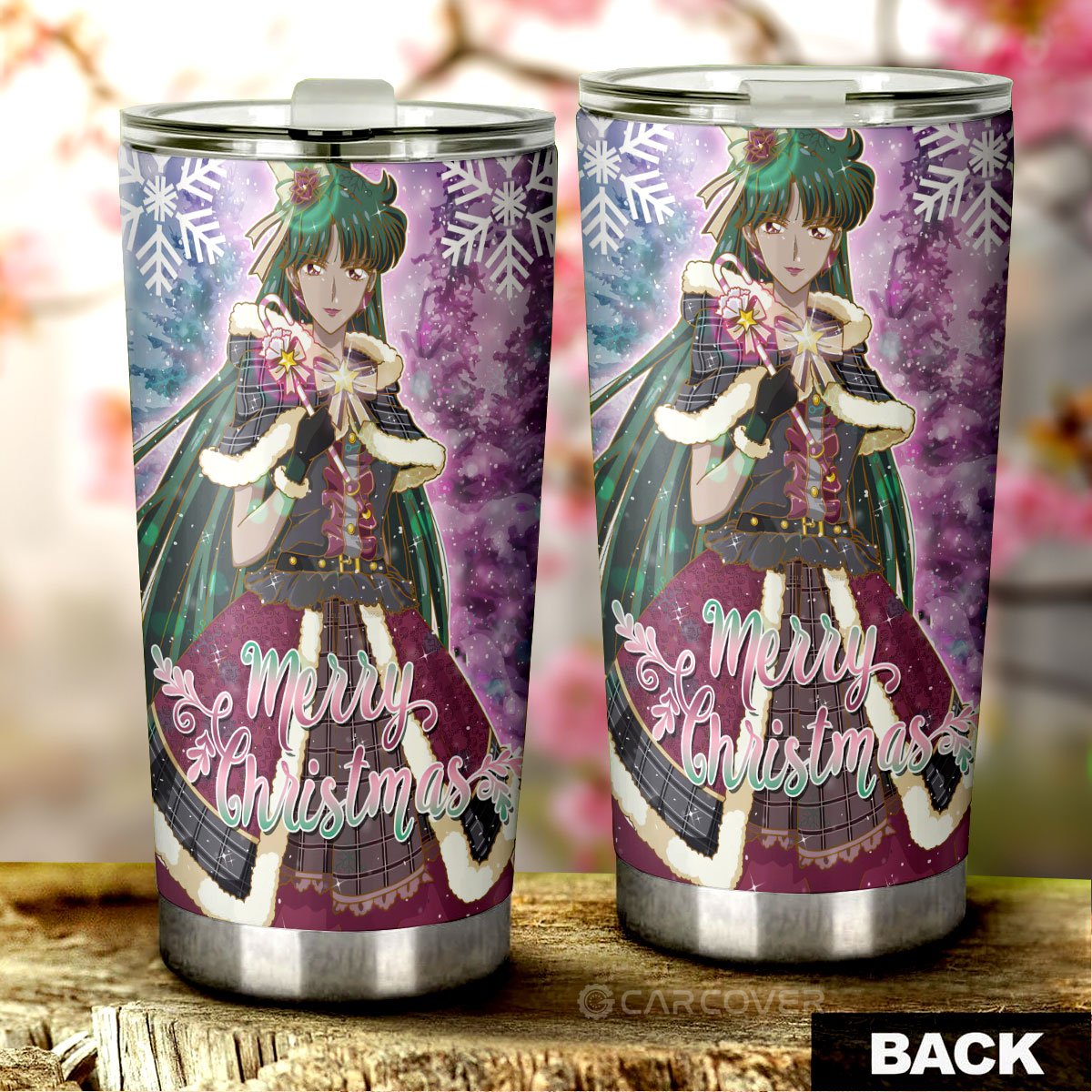Christmas Anime Sailor Pluto Tumbler Cup Custom Sailor Moon Car Accessories