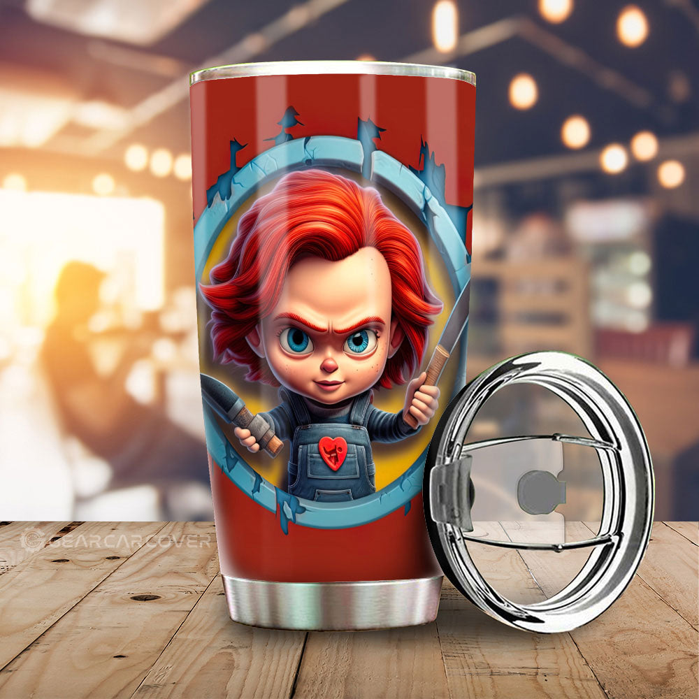 Chucky Tumbler Cup Custom Horror Car Accessories