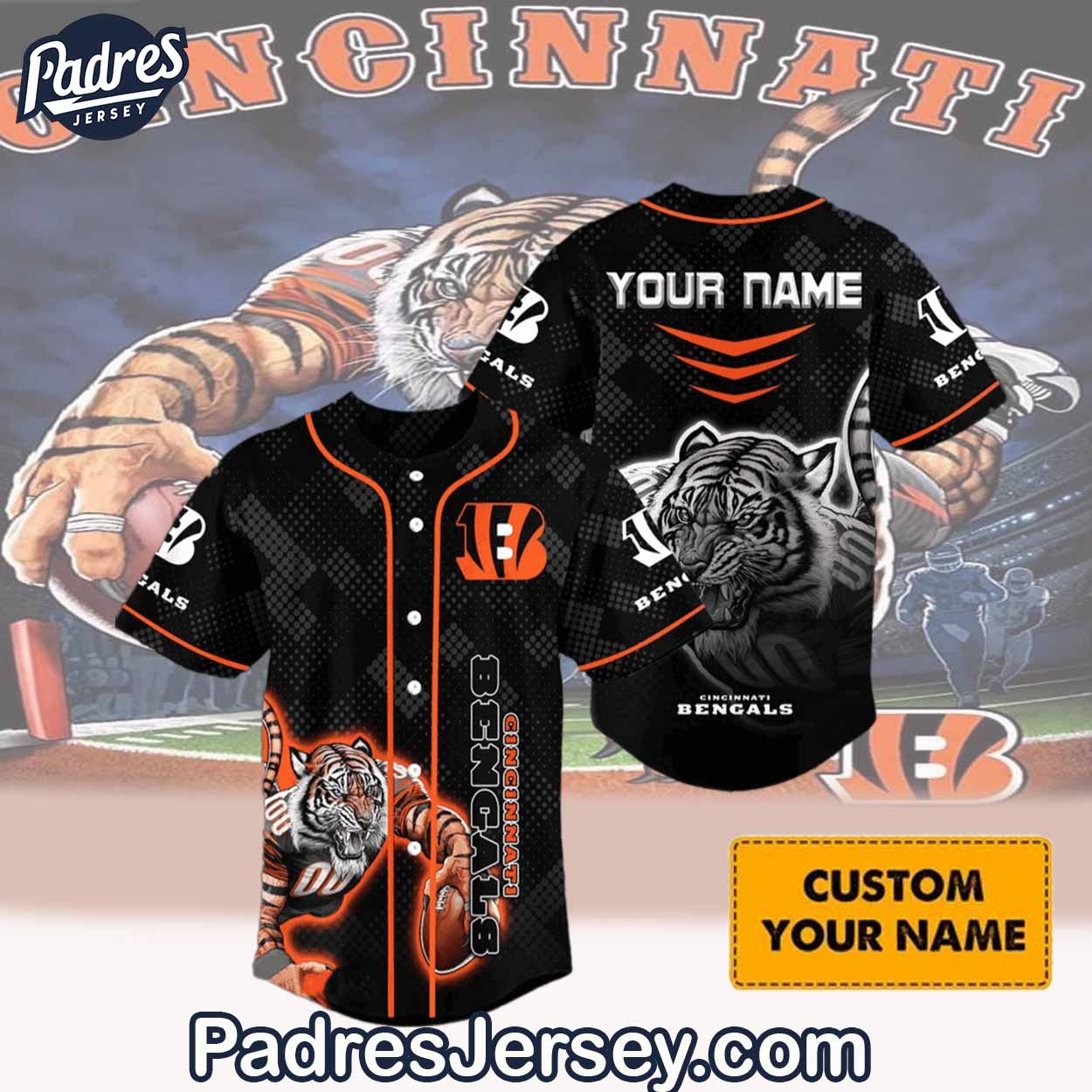 Cincinnati Bengals Custom Baseball Jersey Outfit - Padres Jersey Oasis: Elevate Your Baseball Style Game