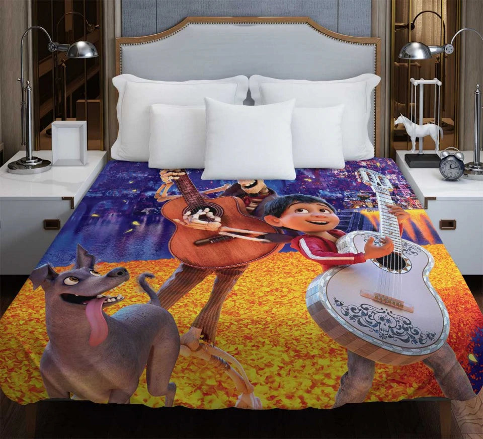 Coco Movie Dante Hector Miguel Rivera Duvet Cover