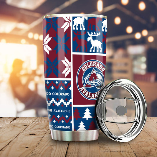 Colorado Avalanche Tumbler Cup Custom Ugly Style Car Accessories