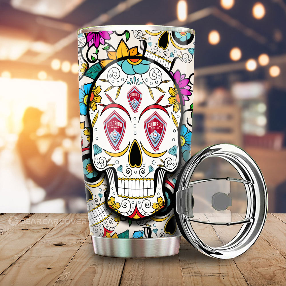 Colorado Rapids Tumbler Cup Custom Sugar Skull Car Accessories
