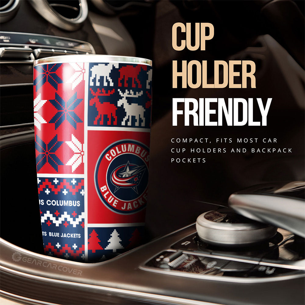 Columbus Blue Jackets Tumbler Cup Custom Ugly Style Car Accessories