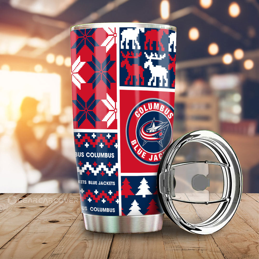 Columbus Blue Jackets Tumbler Cup Custom Ugly Style Car Accessories