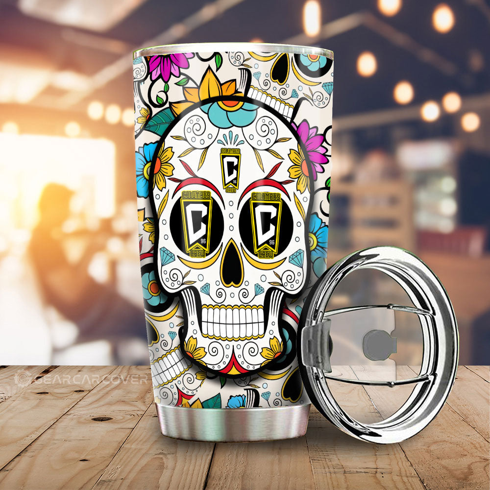 Columbus Crew Tumbler Cup Custom Sugar Skull Car Accessories
