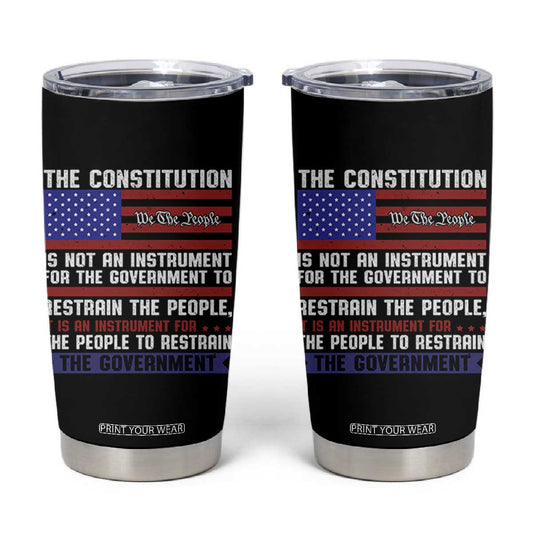 Constitution Liberty American Patriotic Tumbler Cup We The People US Flag TS02