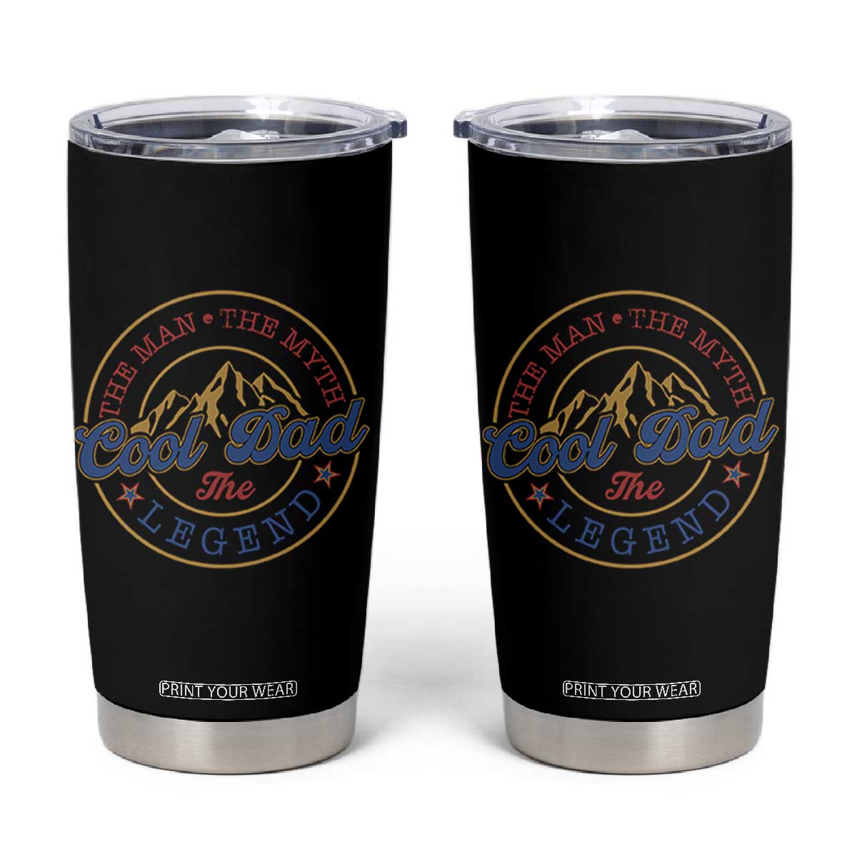Cool Dad The Man The Myth The Legend Tumbler Cup Fathers Day Beer Lover TS11