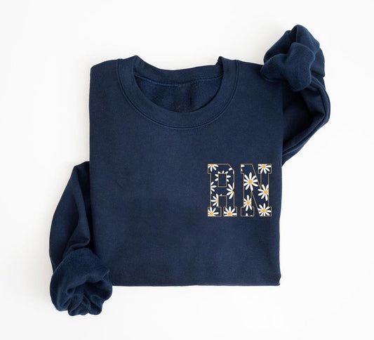 Coquette Daisy Registered Nurse Sweatshirt, Gift For RN Nurse Shirt, Floral Nurse Crewneck Women, Nurse Week, Nurse Appreciation, Nursing Tee, Nurse Graduation Gift