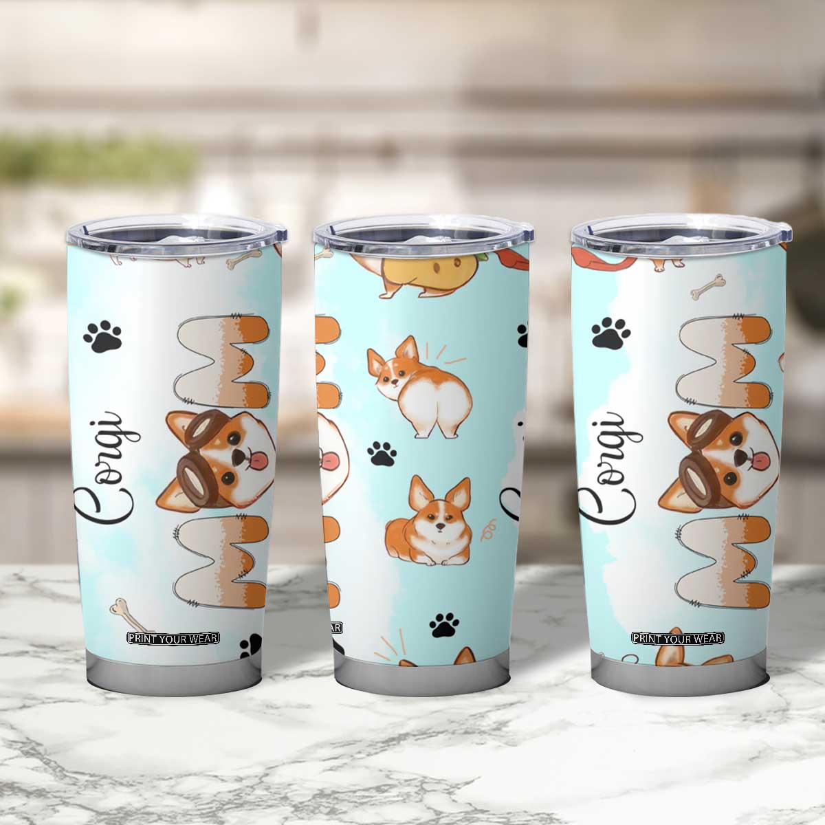 Corgi Dog Mom Tumbler Cup Funny Dog Lover Mothers Day Gifts TB10