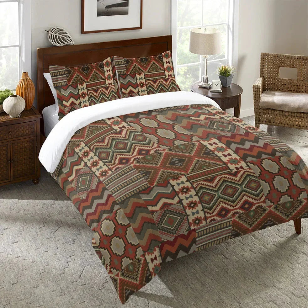Country Mood Navajo Duvet Cover Bedding Set | Personalized 3-pc Duvet Cover With Pillowcases