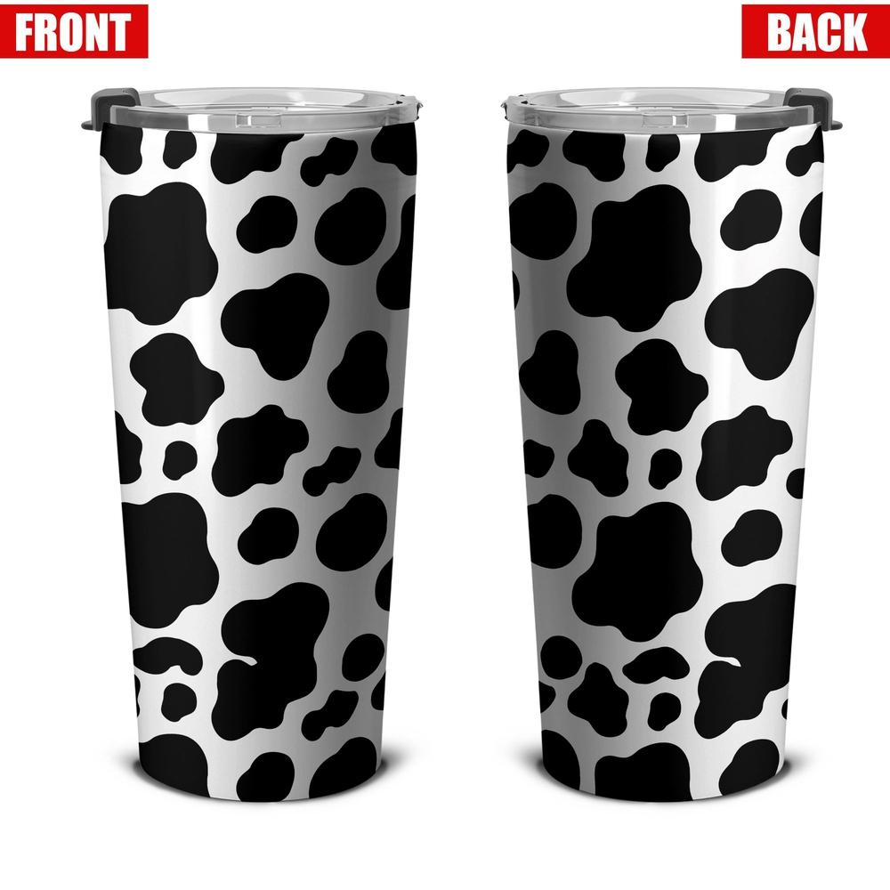 Cow Skin Pattern Custom Tumbler Stainless Steel