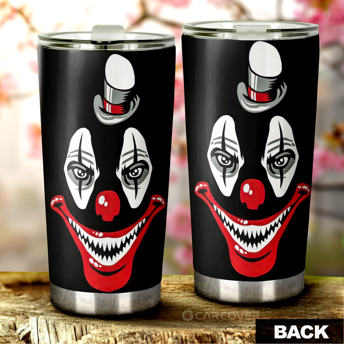 Creppy Clown Hat Tumbler Cup Custom Car Accessories Halloween Decorations