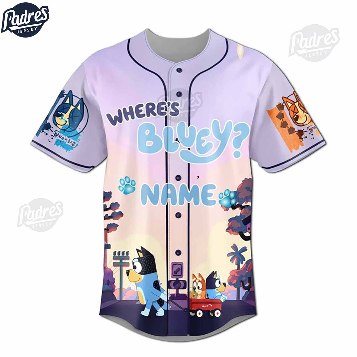 Custom Bluey 2023 Baseball Jersey - Padres Jersey Oasis: Elevate Your Baseball Style Game