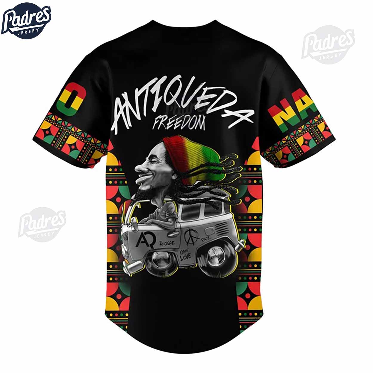 Custom Bob Marley Anti Overeda Freedom Baseball Jersey - Padres Jersey Oasis: Elevate Your Baseball Style Game