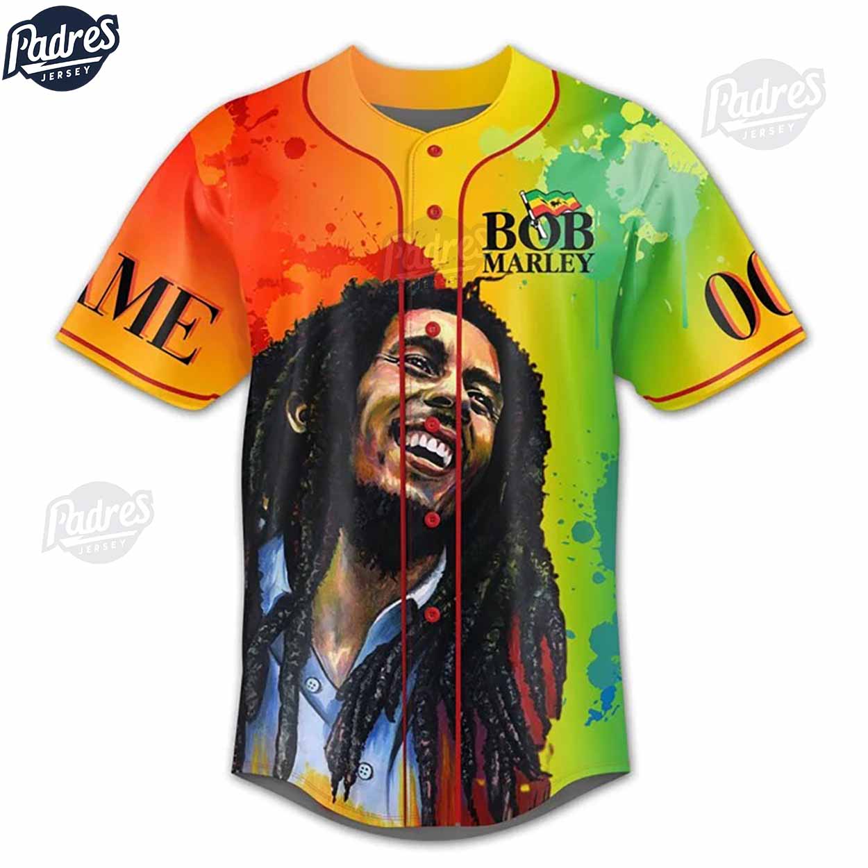 Custom Bob Marley One Legend Baseball Jersey - Padres Jersey Oasis: Elevate Your Baseball Style Game
