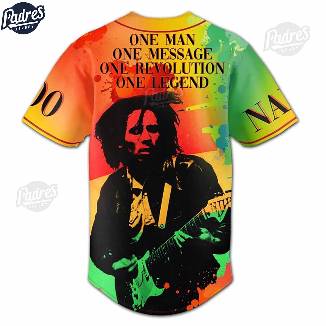Custom Bob Marley One Legend Baseball Jersey - Padres Jersey Oasis: Elevate Your Baseball Style Game