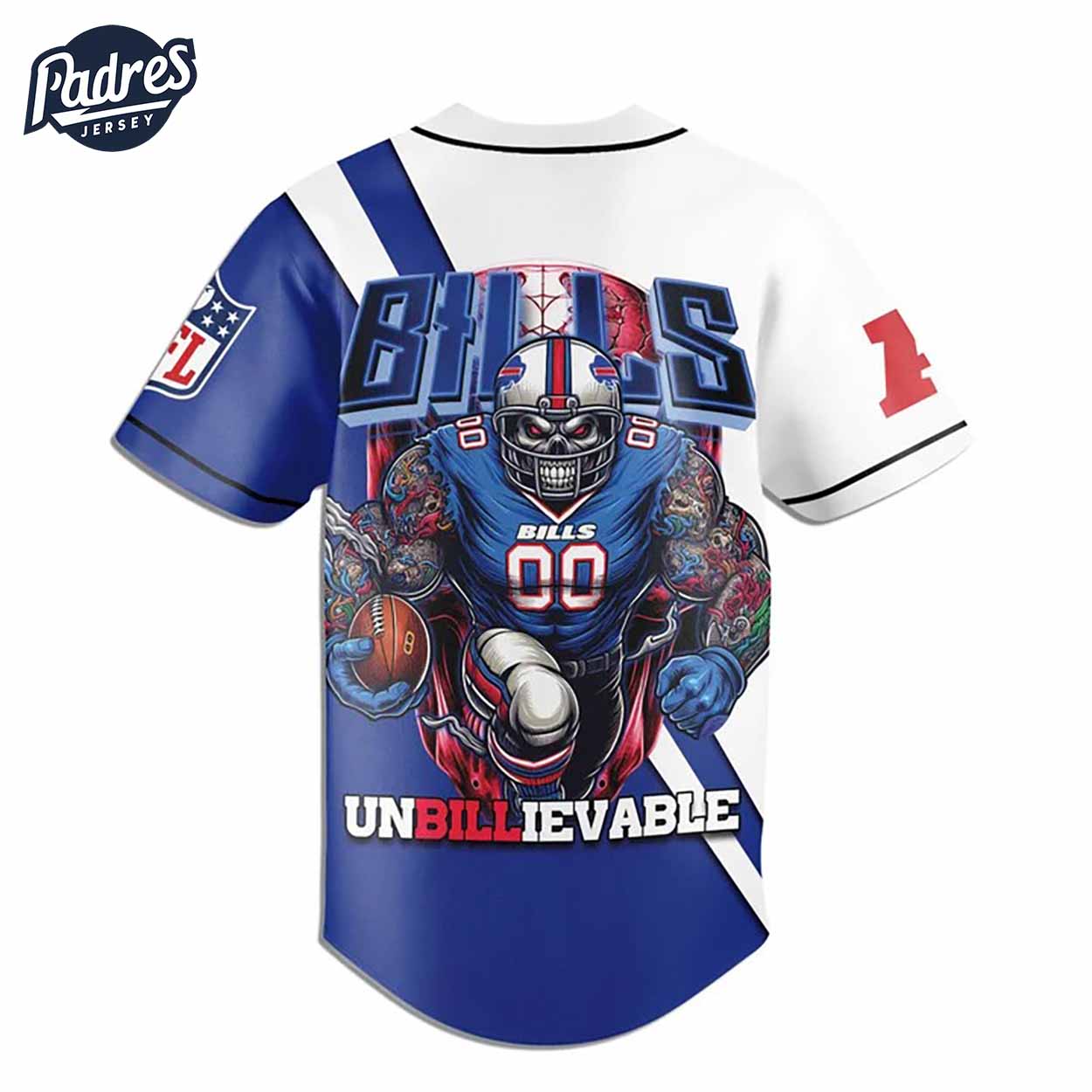 Custom Buffalo Bills Football Mascot Baseball Jersey - Padres Jersey Oasis: Elevate Your Baseball Style Game