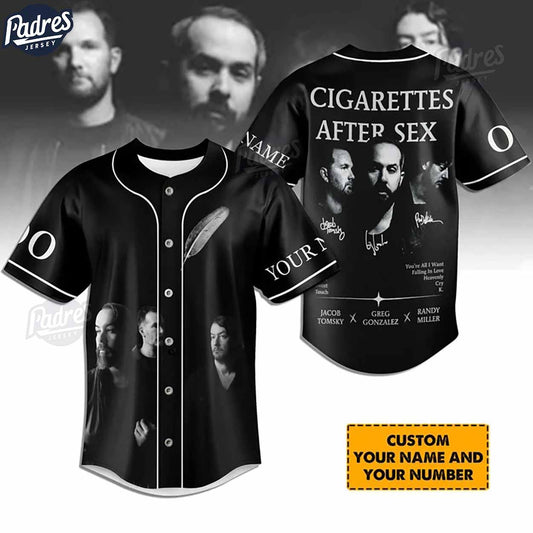 Custom Cigarettes After Sex Black Baseball Jersey - Padres Jersey Oasis: Elevate Your Baseball Style Game
