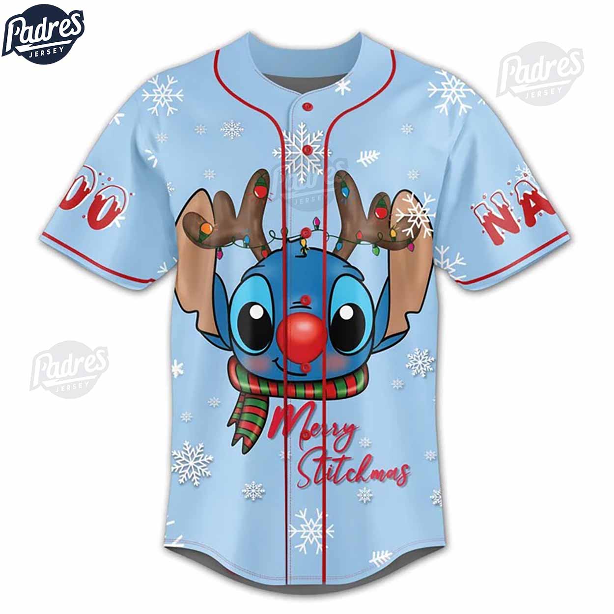 Custom Dear Santa Stitch Christmas Baseball Jersey - Padres Jersey Oasis: Elevate Your Baseball Style Game