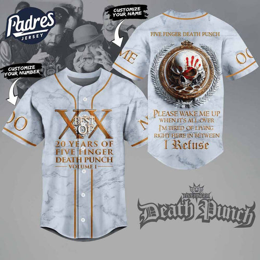 Custom Five Finger Death Punch 20th Anniversary Baseball Jersey - Padres Jersey Oasis: Elevate Your Baseball Style Game