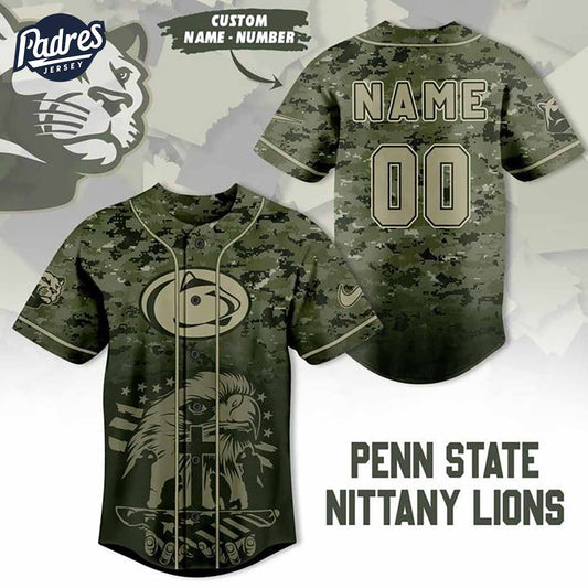 Custom NCAA Penn State Nittany Lions Eagle Camo Baseball Jersey - Padres Jersey Oasis: Elevate Your Baseball Style Game