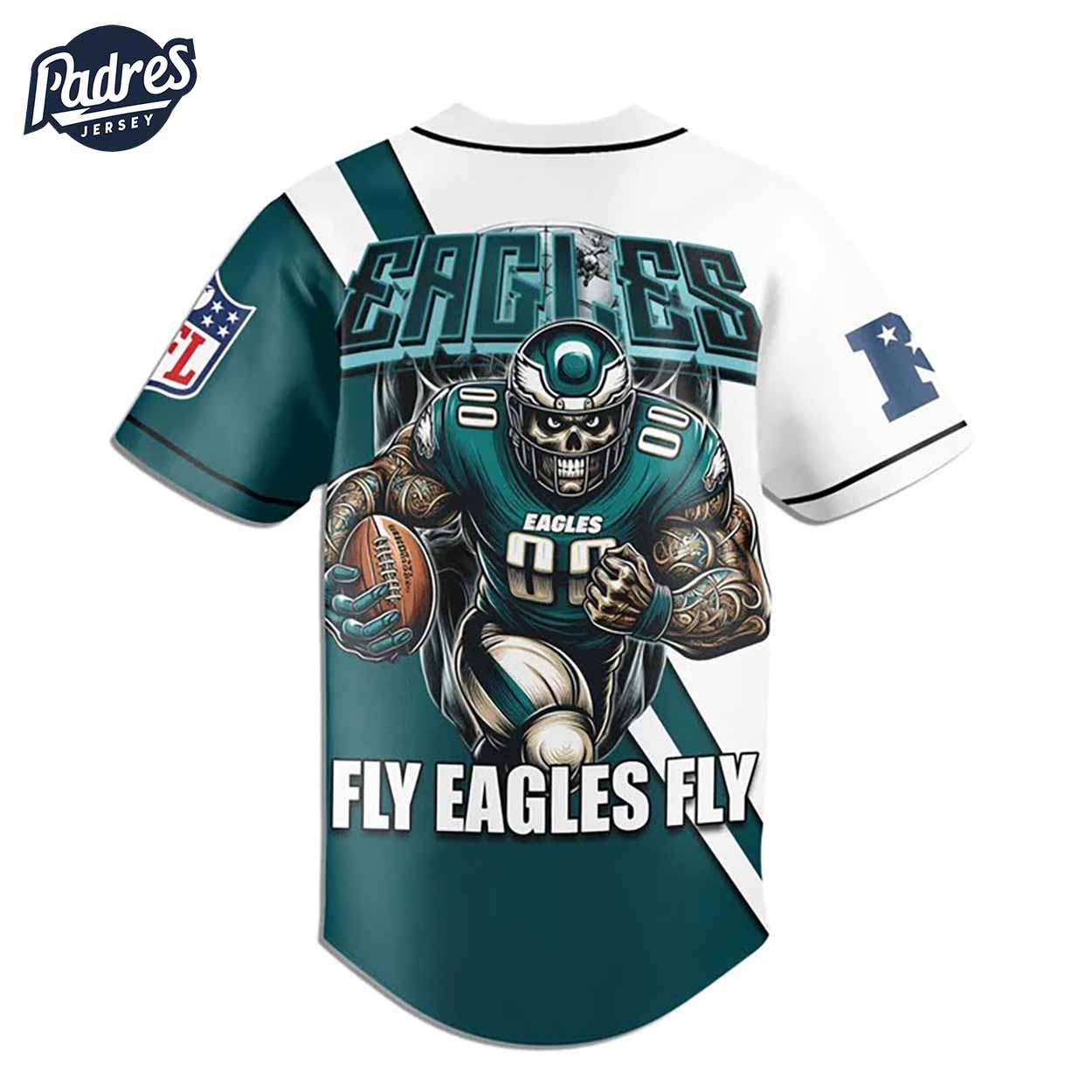 Custom Philadelphia Eagles Football Mascot Baseball Jersey - Padres Jersey Oasis: Elevate Your Baseball Style Game