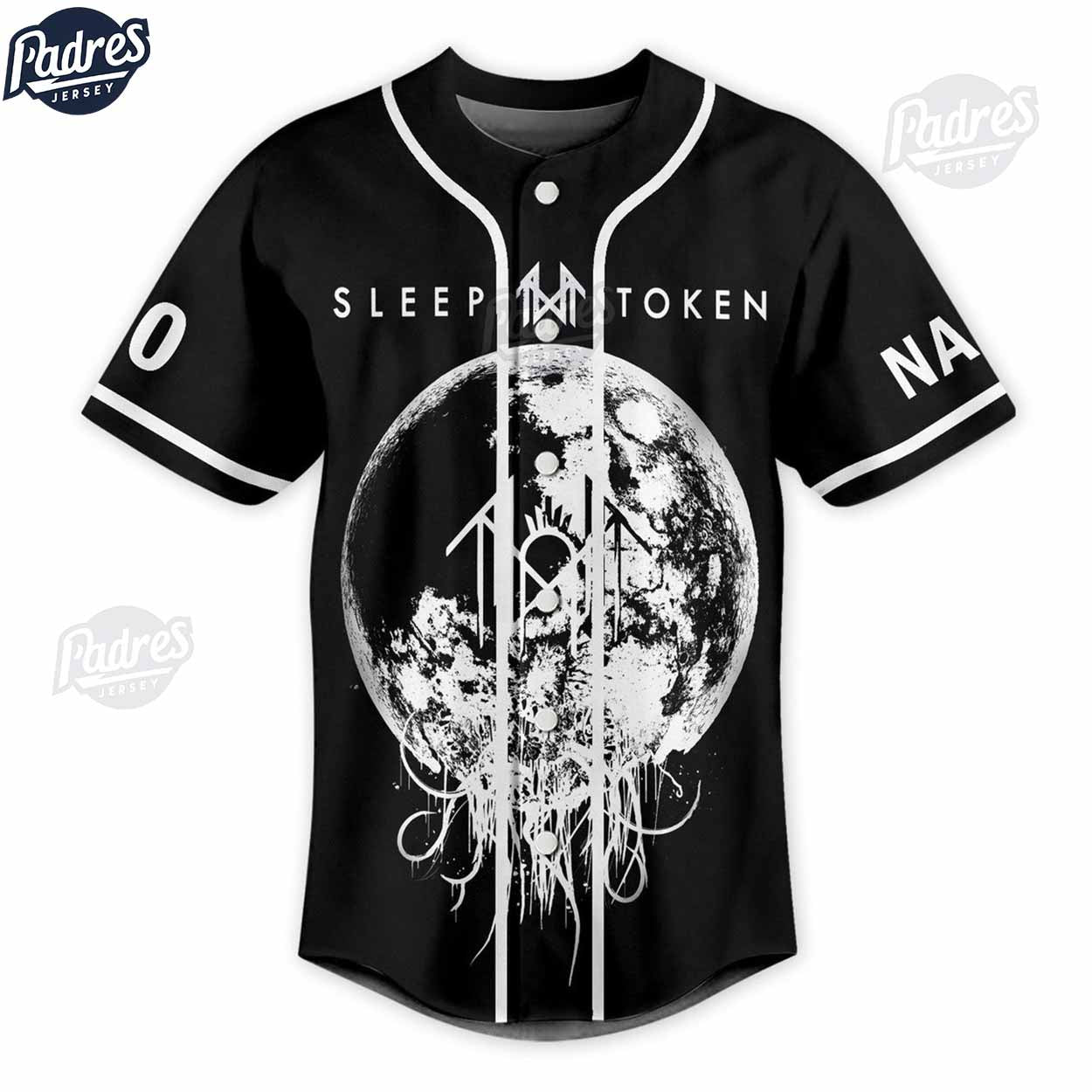 Custom Sleep Token Black Baseball Jersey Shirt - Padres Jersey Oasis: Elevate Your Baseball Style Game