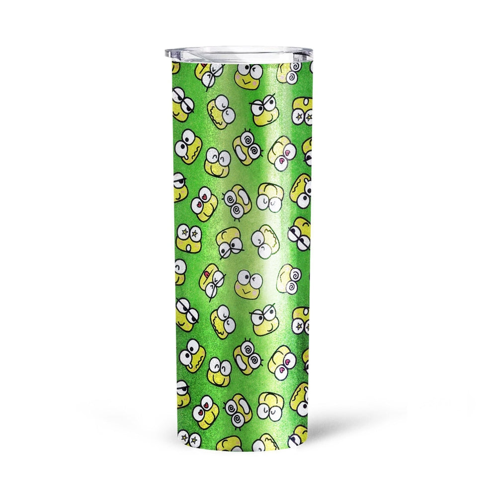 Cute Emotional Face Of Frog Tall Glitter Tumbler