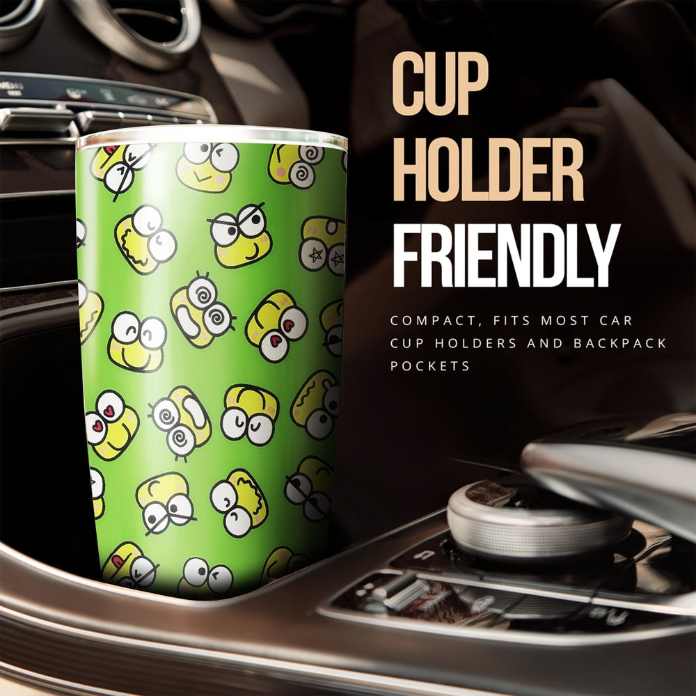 Cute Emotional Face Of Frog Tumbler Stainless Steel