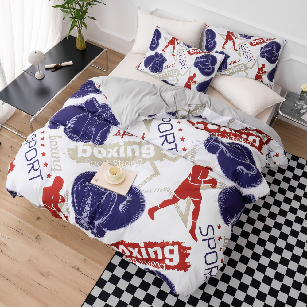 3D Boxing Sports Pattern Quilt Cover Set Bedding Set Duvet Cover Pillowcases 531
