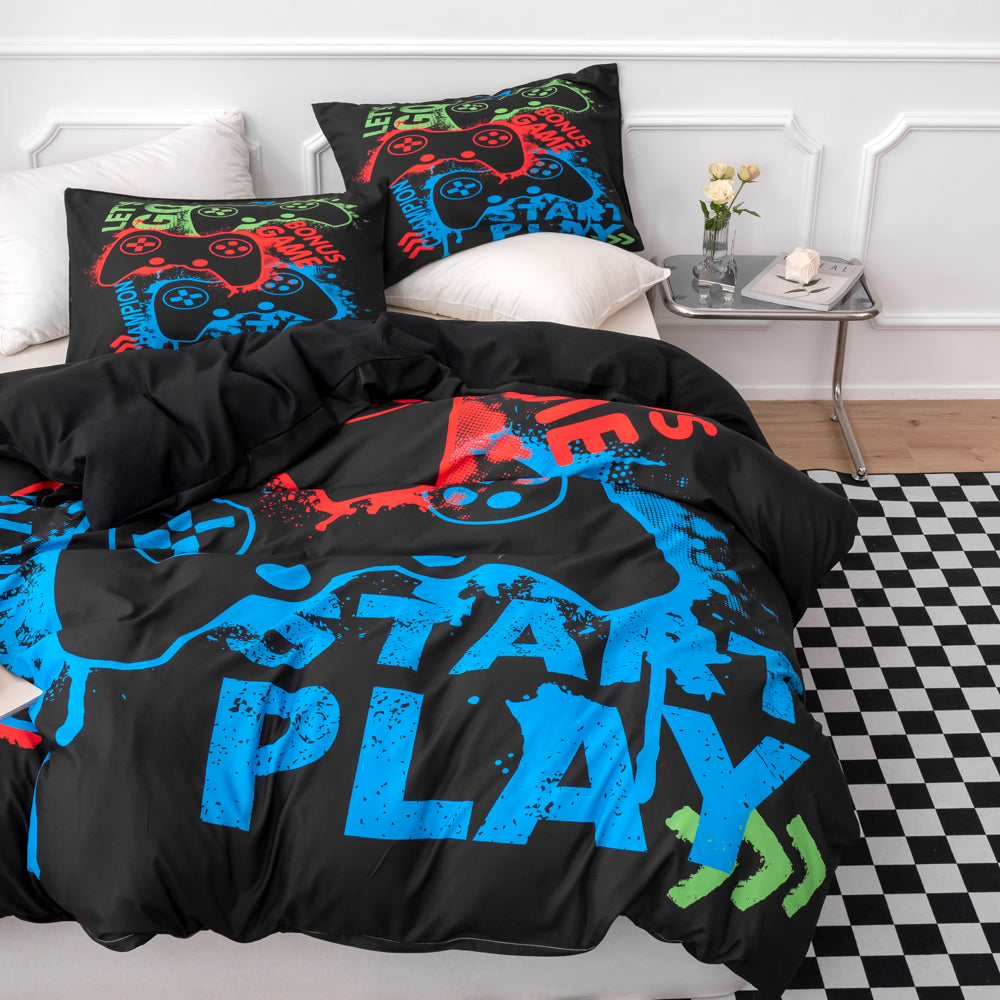 3D Black Game Pad Quilt Cover Set Bedding Set Duvet Cover Pillowcases 523