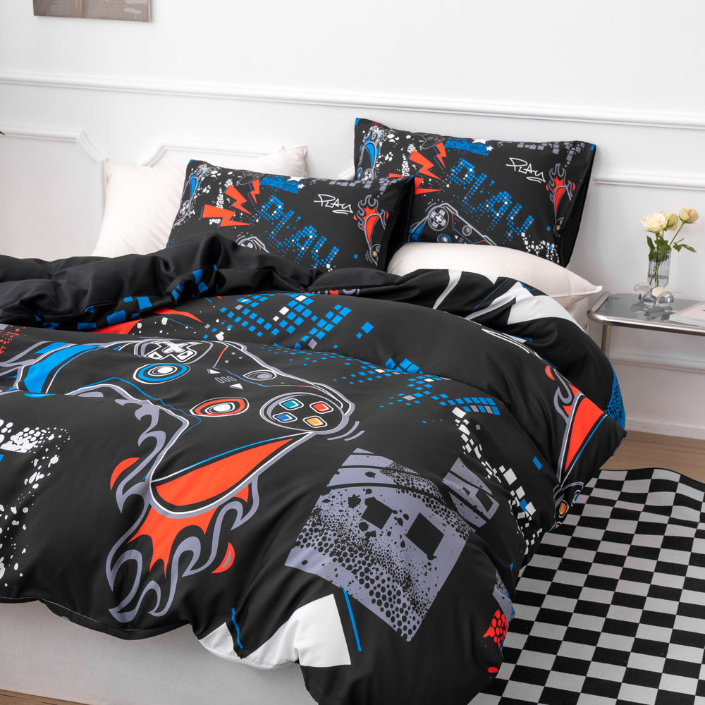 3D Black Game Pad Quilt Cover Set Bedding Set Duvet Cover Pillowcases 519
