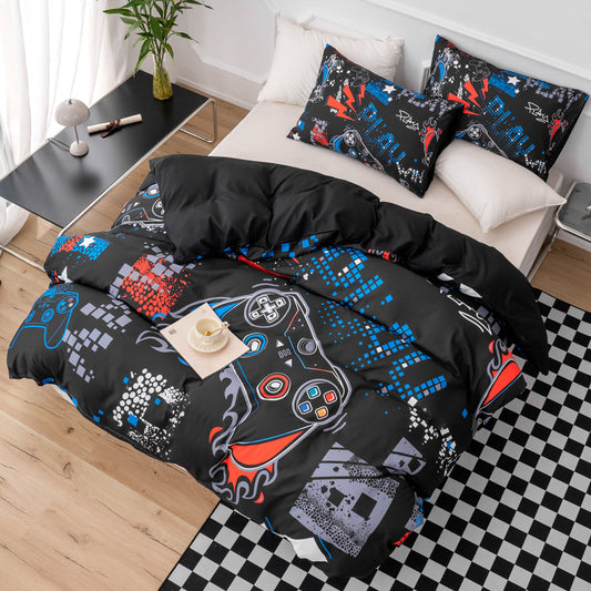 3D Black Game Pad Quilt Cover Set Bedding Set Duvet Cover Pillowcases 519