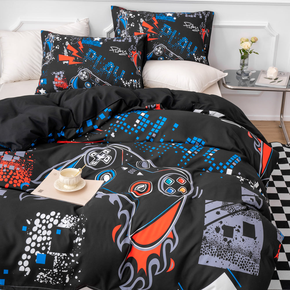3D Black Game Pad Quilt Cover Set Bedding Set Duvet Cover Pillowcases 519