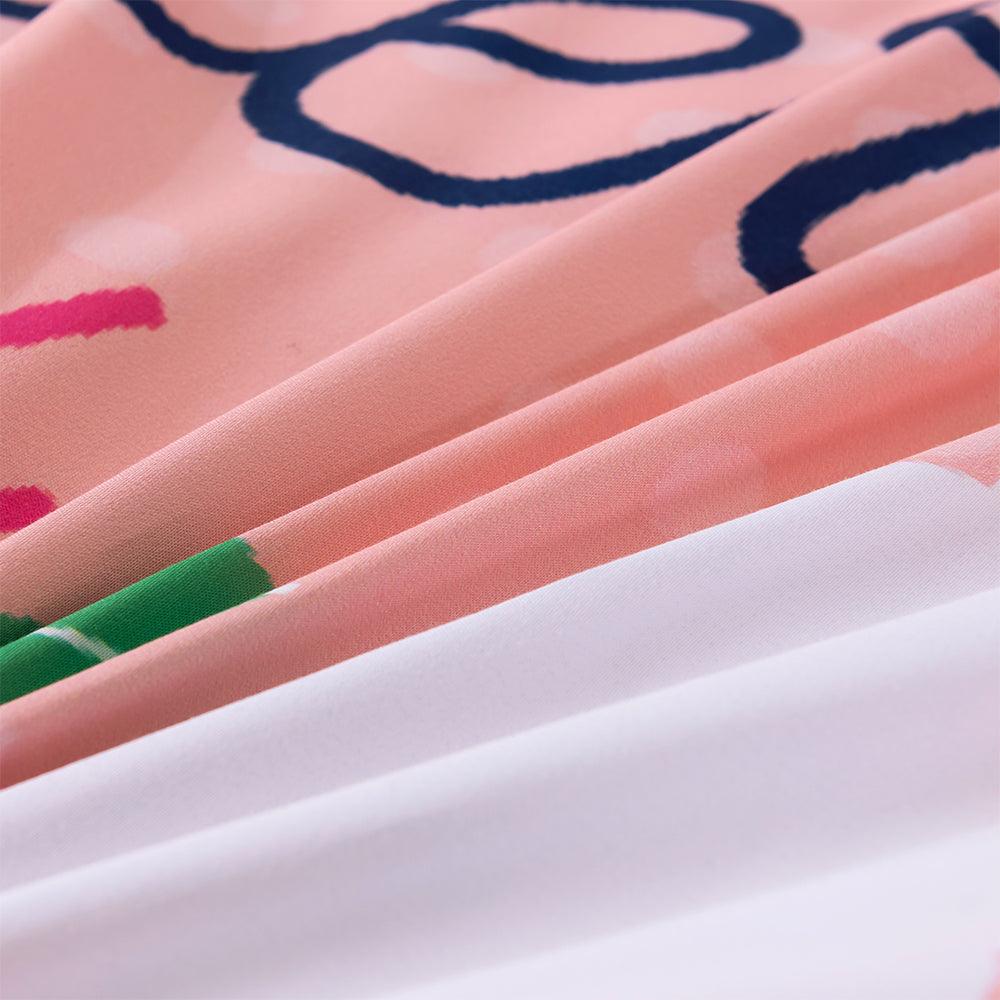 3D Cartoon Pink Rabbit Carrot Quilt Cover Set Bedding Set Duvet Cover Pillowcases 96