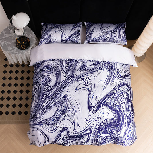 3D Blue Marble Abstract Quilt Cover Set Bedding Set Duvet Cover Pillowcases 701
