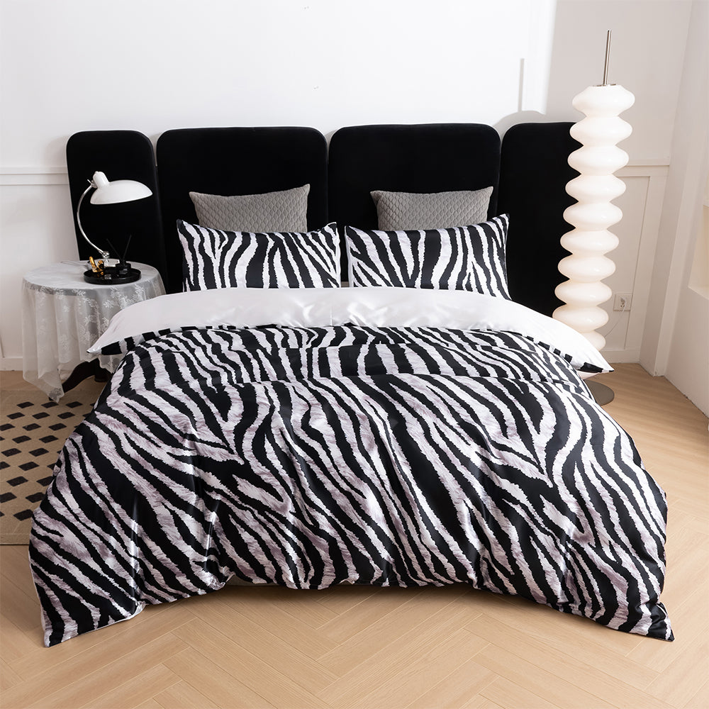 3D Black Stripe Quilt Cover Set Bedding Set Duvet Cover Pillowcases 703