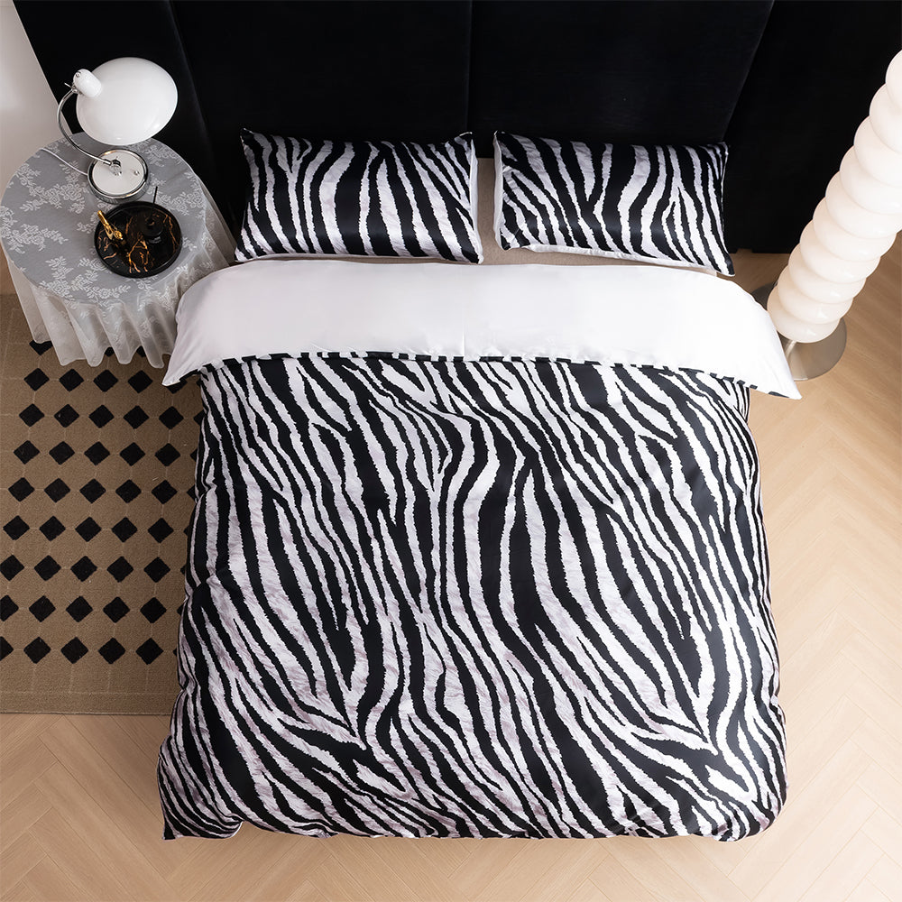 3D Black Stripe Quilt Cover Set Bedding Set Duvet Cover Pillowcases 703
