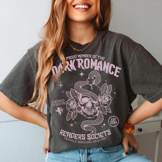 Dark Romance Readers Society Shirt, Romance Reader Dark Academia Shirt, Smut Reader Shirt, Bookish Shirt, Dark Romance Merch
