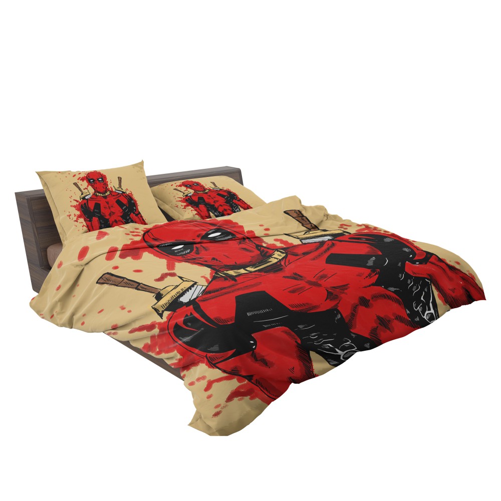 Deadpool Marvel Comics Art Bedding Set