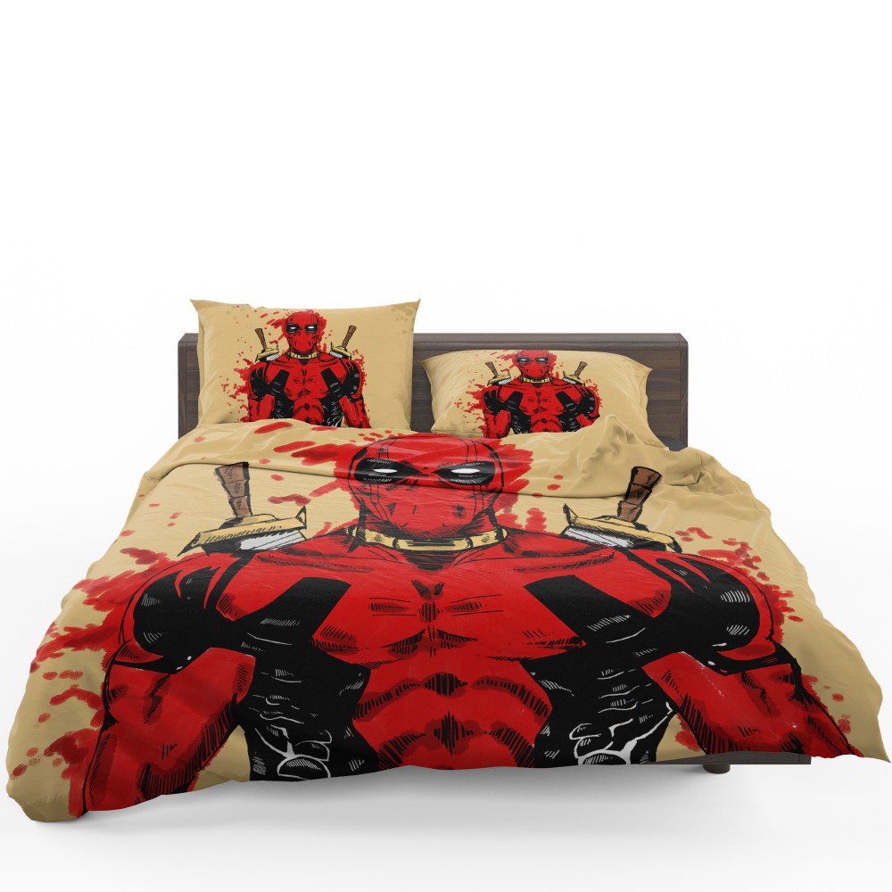 Deadpool Marvel Comics Art Bedding Set