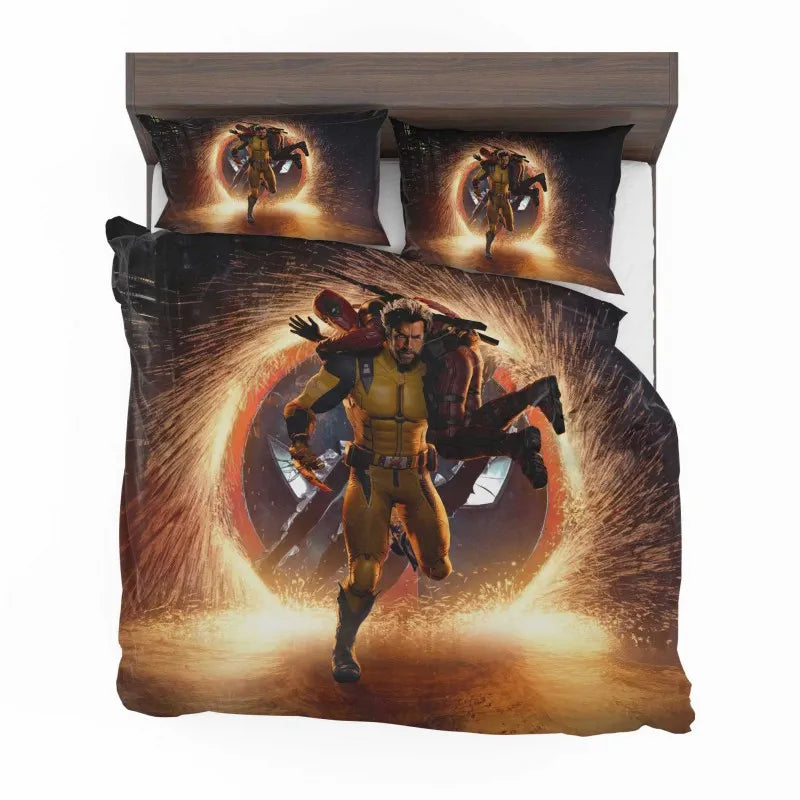 Deadpool and Wolverine Mercenary Duo Bedding Set
